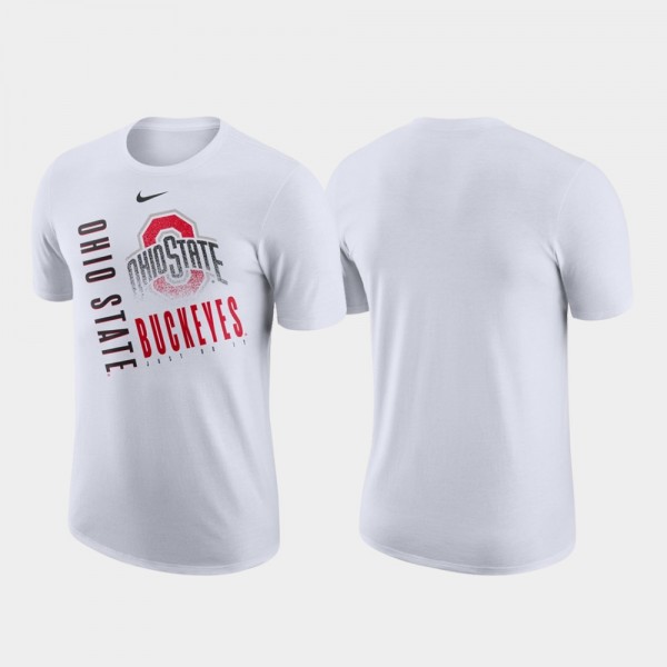 Ohio State Buckeyes Men's Just Do It Performance Cotton White College Football T-Shirt 2404FHSW4